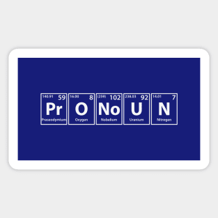 Pronoun (Pr-O-No-U-N) Periodic Elements Spelling Sticker